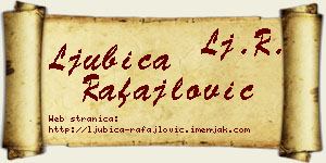 Ljubica Rafajlović vizit kartica